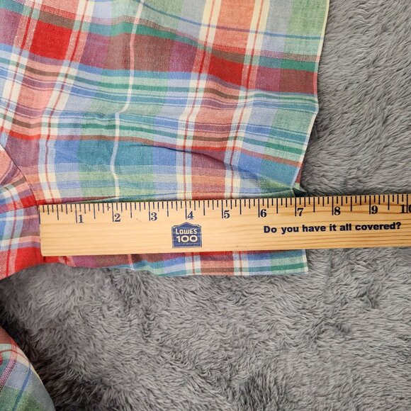 Talbots Shorts Womens Size 14 Multicolor Linen-Cotton Blend Plaid Lightweight - Picture 14 of 16